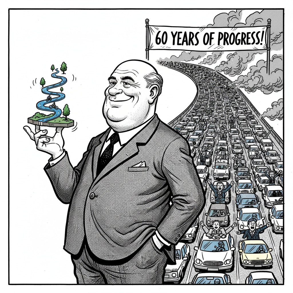 SBCAG'S 60-YEAR MILESTONE: SIX DECADES OF GRIDLOCK AND GRAVY TRAINS!