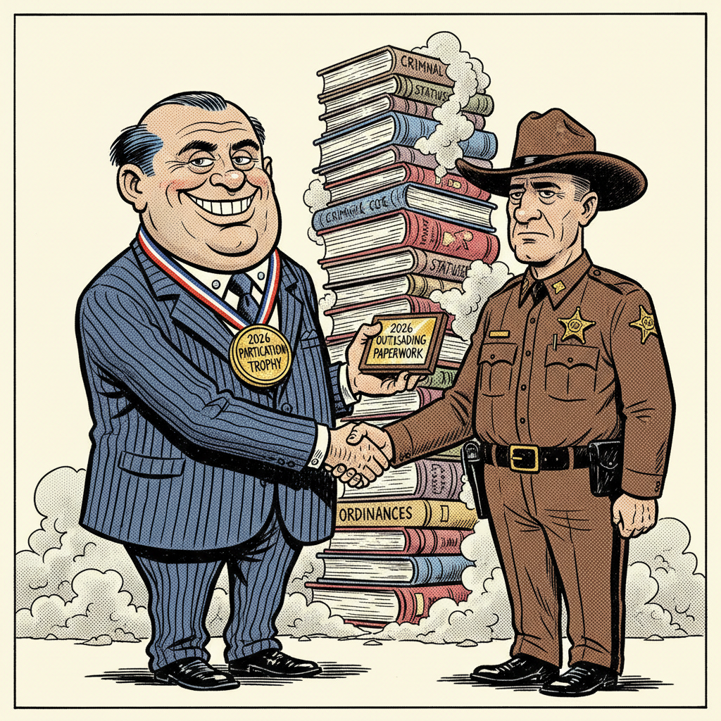 SHERIFF GETS GOLD STAR FOR… DOING ITS JOB? BUREAUCRATS PAT SELVES ON BACK