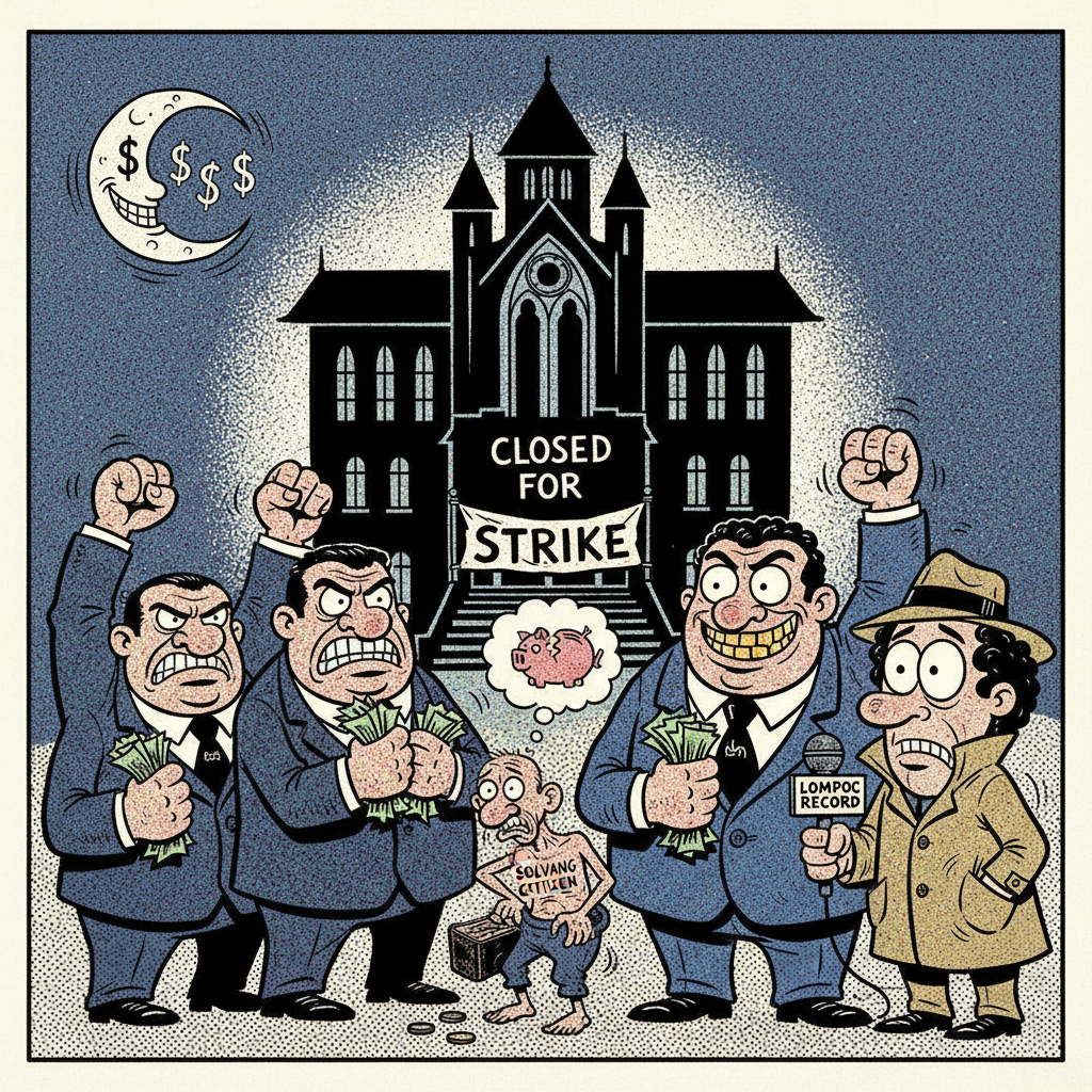 SOLVANG STRIKE! BUREAUCRATS REFUSE TO WORK, DEMAND MORE OF TAXPAYER DOLLARS