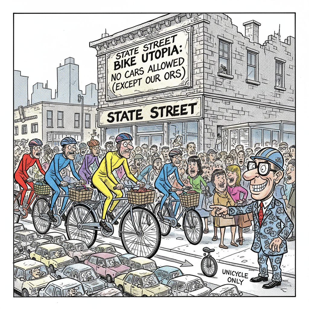 STATE STREET: FROM GOLDEN MILE TO TWO-WHEELED TERROR?