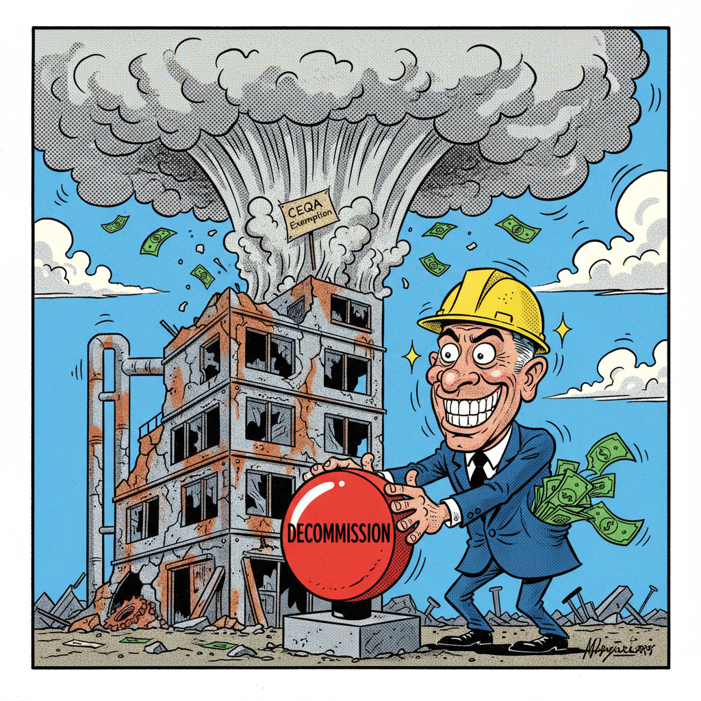 SUPERVISORS FLUSH CASH DOWN DRAIN ON 'DECOMMISSIONING' MYSTERY