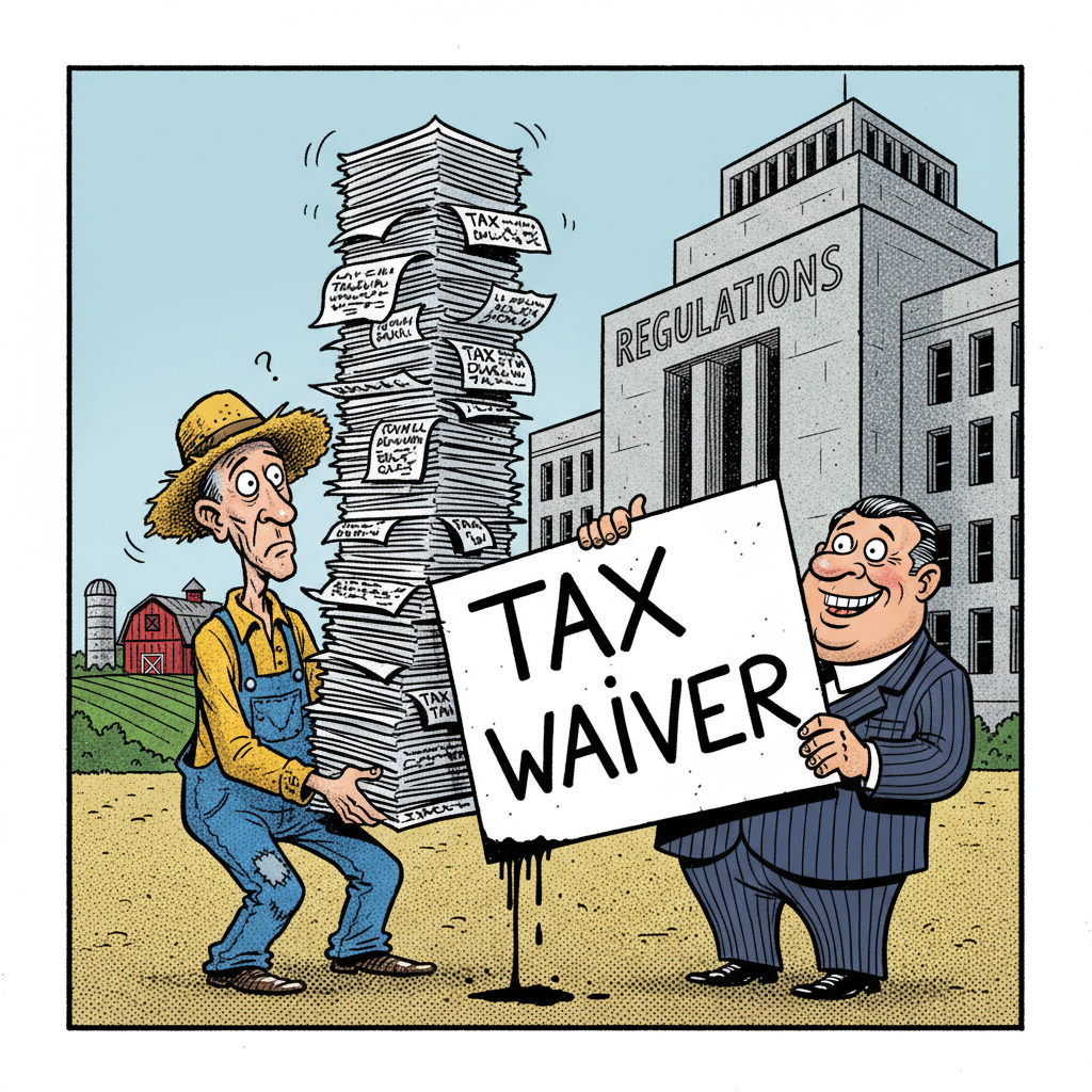 SUPERVISORS FORGIVE FARMER'S 'ILLEGAL' HOTEL TAX... AS BUREAUCRACY RAGES ON