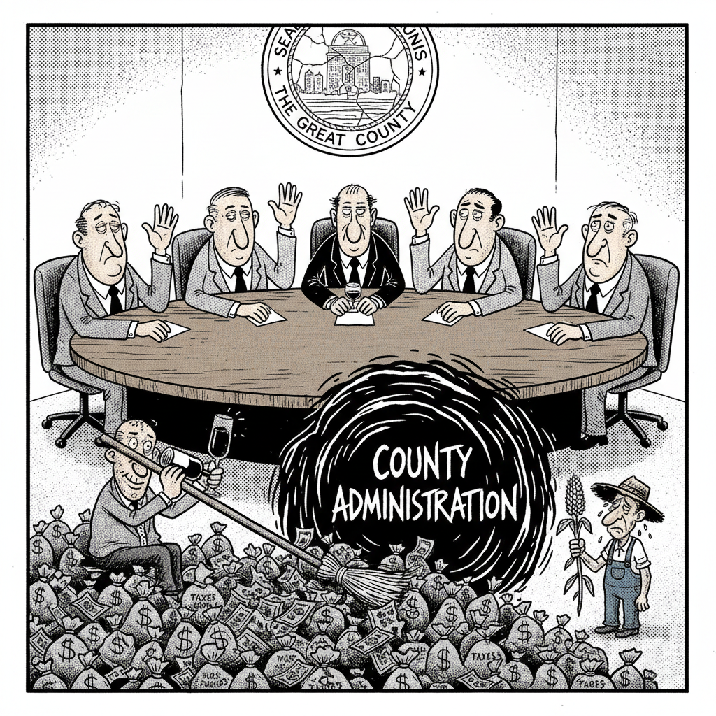 SUPERVISORS SIP, SWIRL, AND SIGN OFF ON 'WINE IMPROVEMENT' WHILE TAXPAYERS GET THE HANGOVER
