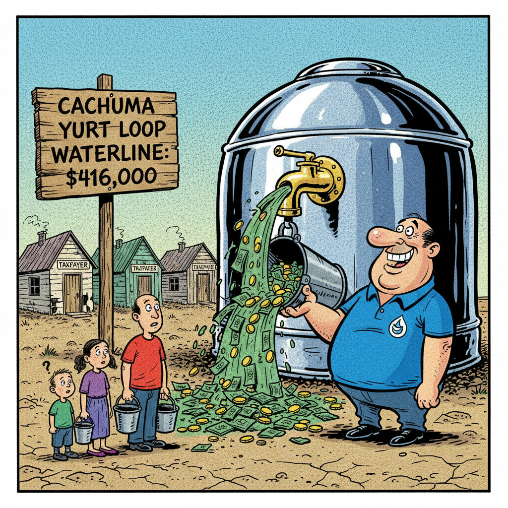 SUPERVISORS SPLURGE $416K ON 'YURT LOOP' WATERLINE: TAXPAYERS TRICKLE DRY!